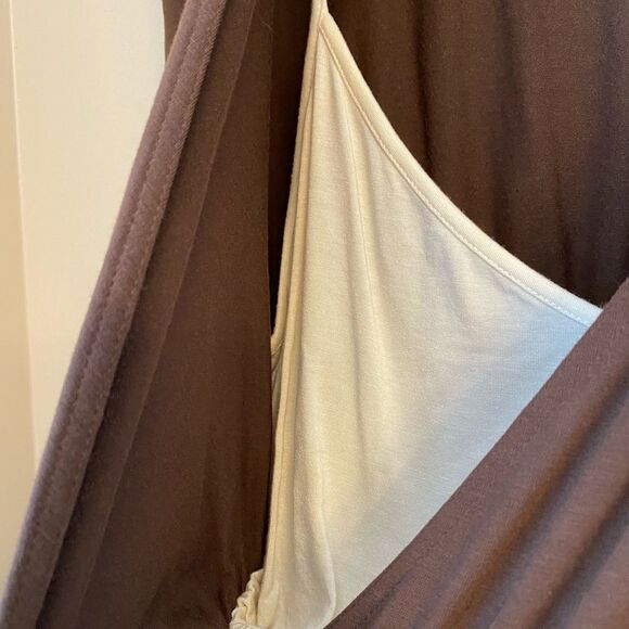 Apt. 9 Layered Look Top, Brown & Cream, Size 1X - Picture 5 of 8